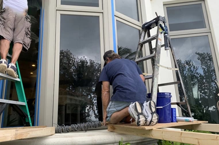 Finished single-hung impact windows on a Golf Road Estates... — SafeGuard Impact Windows, Doors & Roofing, Boynton Beach, FL