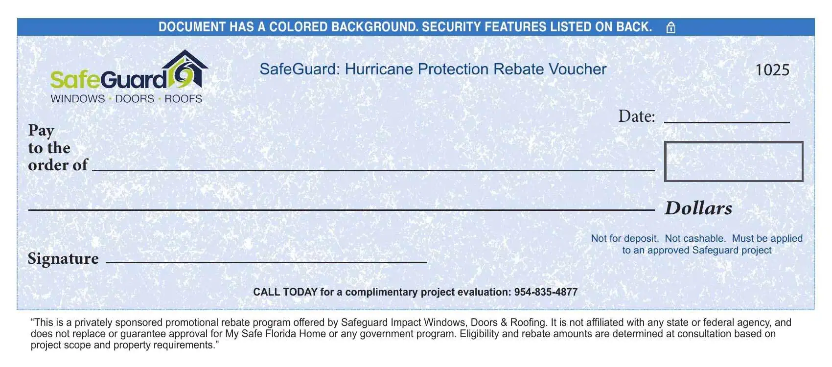 SafeGuard Hurricane Protection Rebate Voucher